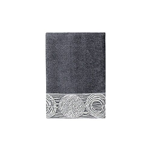 Avanti Galaxy Circle Bordered Cotton Bath Towel, 27" x 50" - Granite