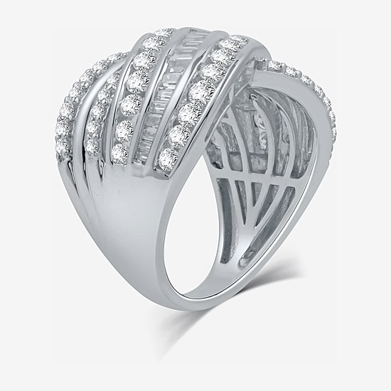 (H-I / I1) Womens 2 CT. T.W. Lab Grown White Diamond 10K Gold Band