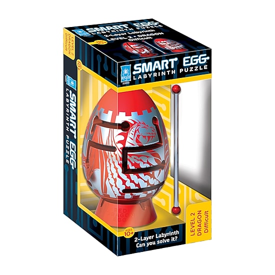 BePuzzled Smart Egg 2-Layer Labyrinth Puzzle - RedDragon: Difficult