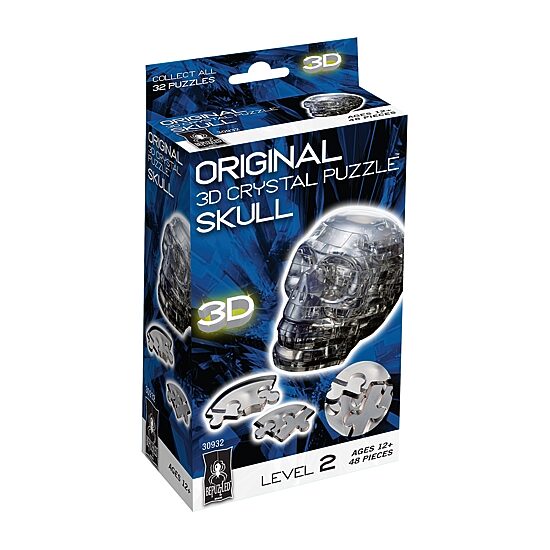 BePuzzled 3D Crystal Puzzle - Skull: 48 Pcs
