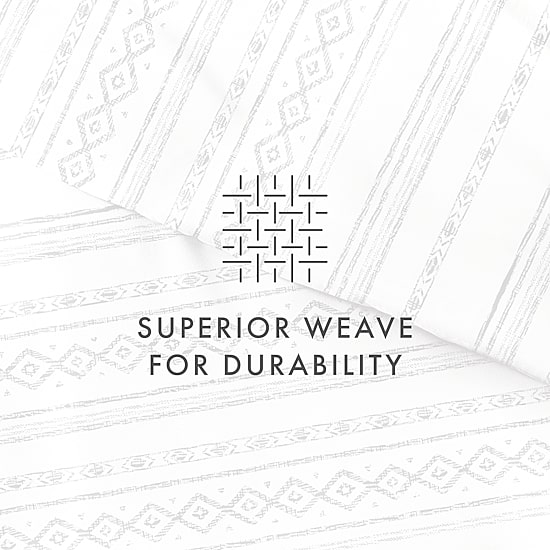 Casual Comfort Geo Threads Pattern Oversized Duvet Cover Set