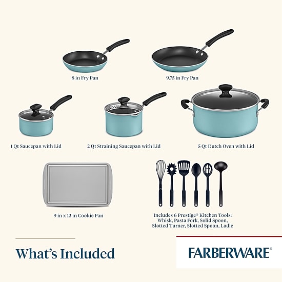 Farberware Cookstart DiamondMax Aluminum 15-pc. Cookware Set