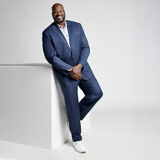 Shaquille O'Neal XLG™ Mens Big and Tall Stretch Fabric Regular Fit Flat Front Suit Pant