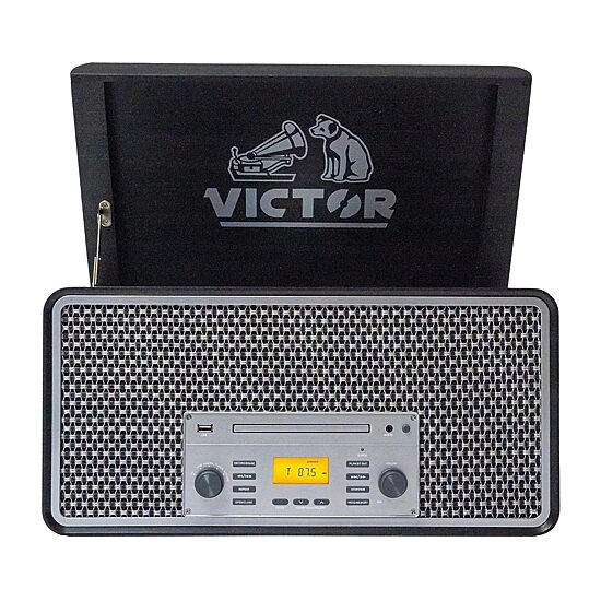 Victor monument 8-in-1 graphite wood music Turntable