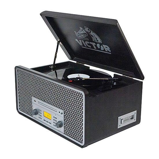 Victor monument 8-in-1 graphite wood music Turntable