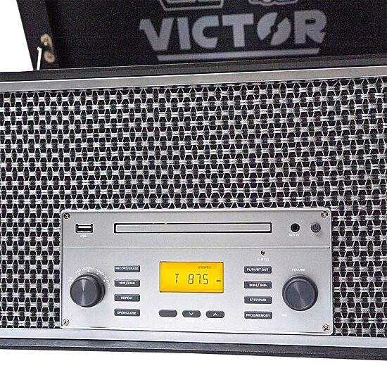 Victor monument 8-in-1 graphite wood music Turntable