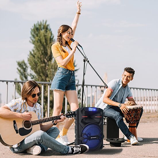 Emerson eds-1200 with 12" full frequency Portable Bluetooth Speaker