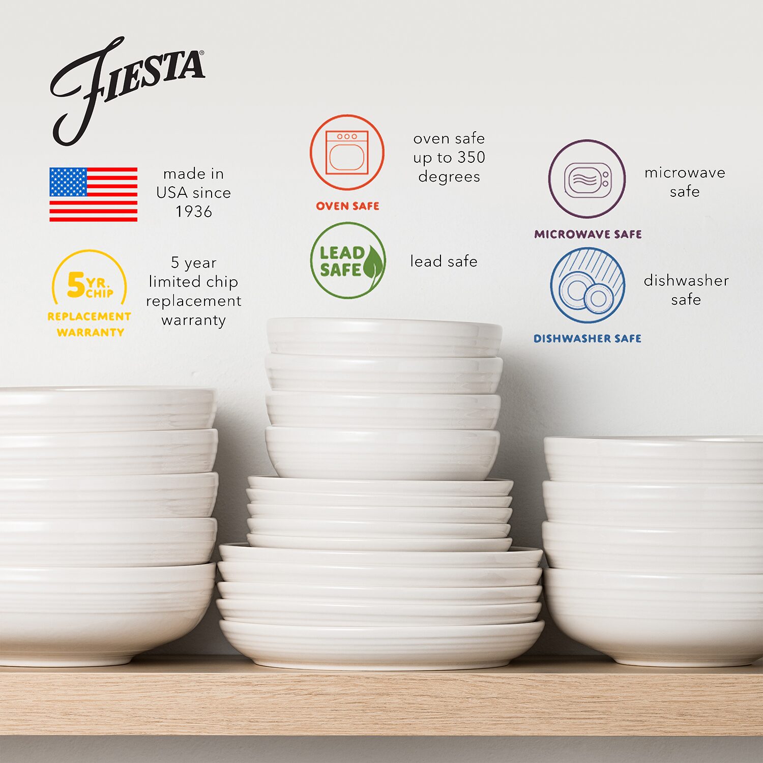 Fiesta Classic 4-pc. Ceramic Dinnerware Set