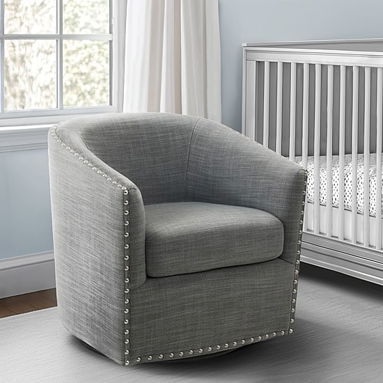Madison Park Memo Living Room Collection Swivel Upholstered Armchair