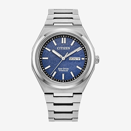 Citizen Zenshin Mens Silver Tone Bracelet Watch Aw0130-85x, Color