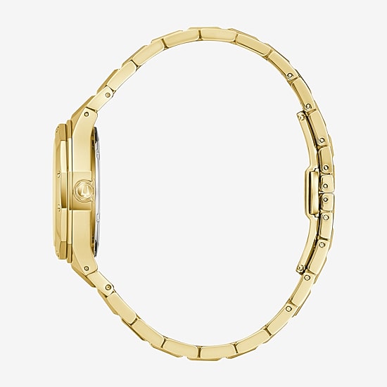 Bulova Prestige Womens Gold Tone Stainless Steel Bracelet Watch 97m119