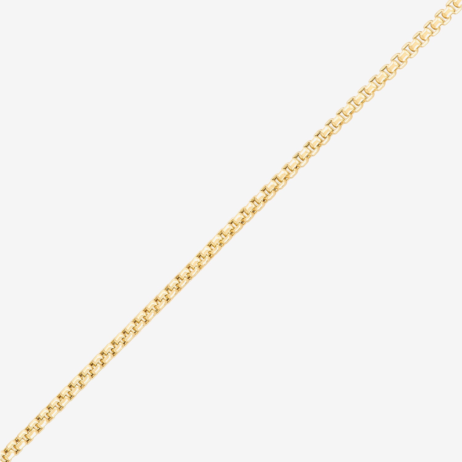 Made in Italy Womens 14K Gold 22 Inch Box Chain Necklace