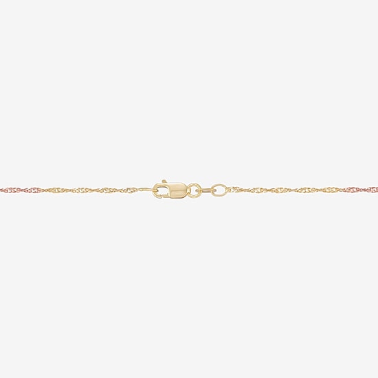 Made in Italy Womens 14K Gold 18 Inch Singapore Chain Necklace