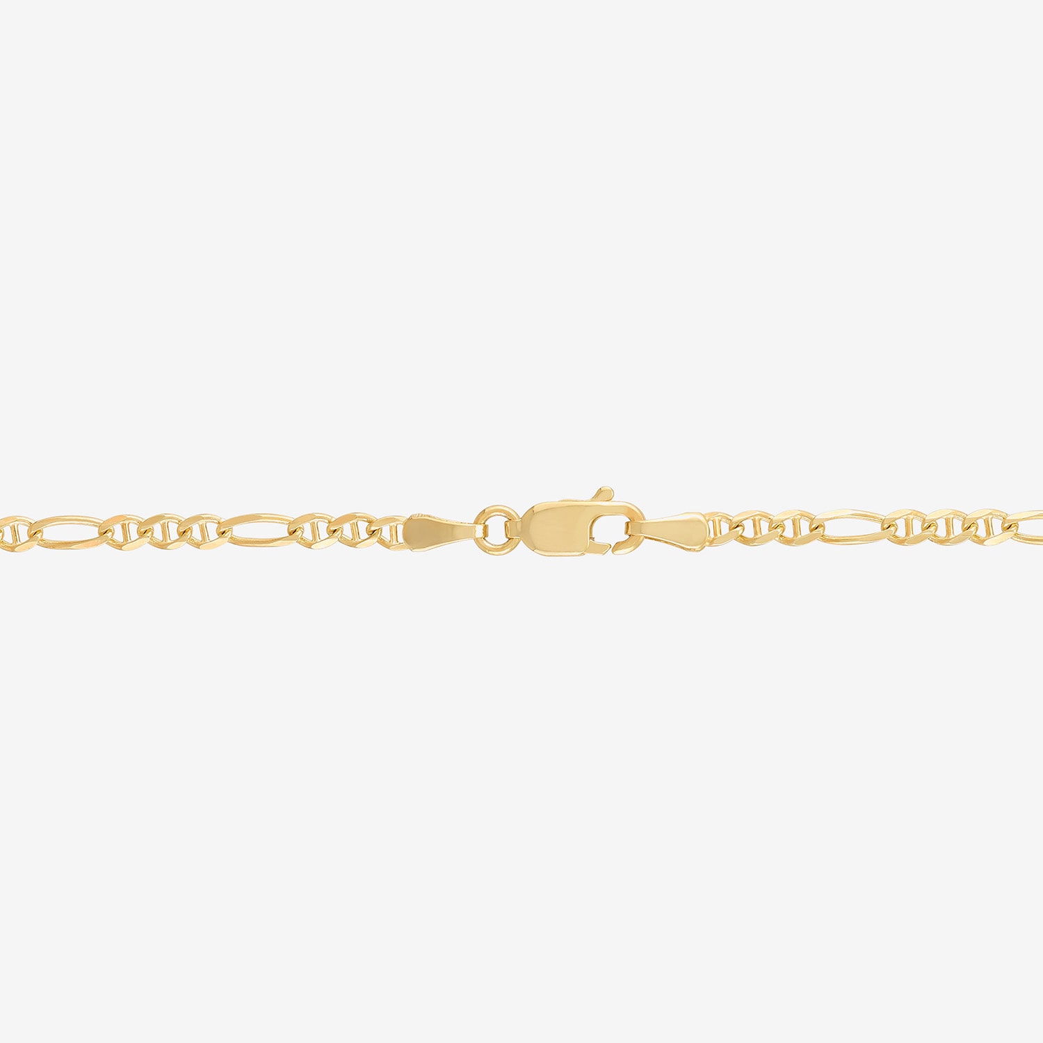 Made Italy 14K Gold 20 Inch Figaro Chain Necklace