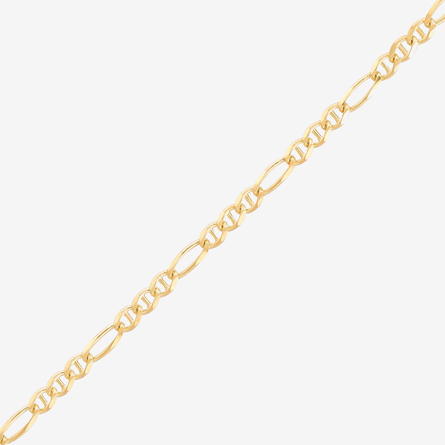 Made Italy 14K Gold 20 Inch Figaro Chain Necklace