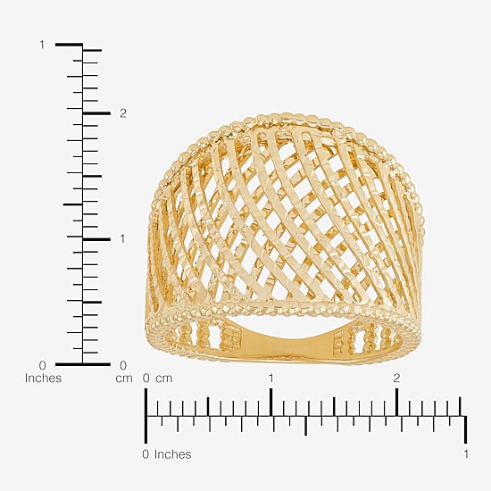 Made in Italy Womens 20.5MM 14K Gold Band