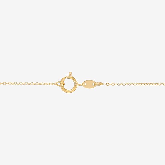 Gold Addiction Womens 10K Gold Heart 18 Inch Pendant Necklace
