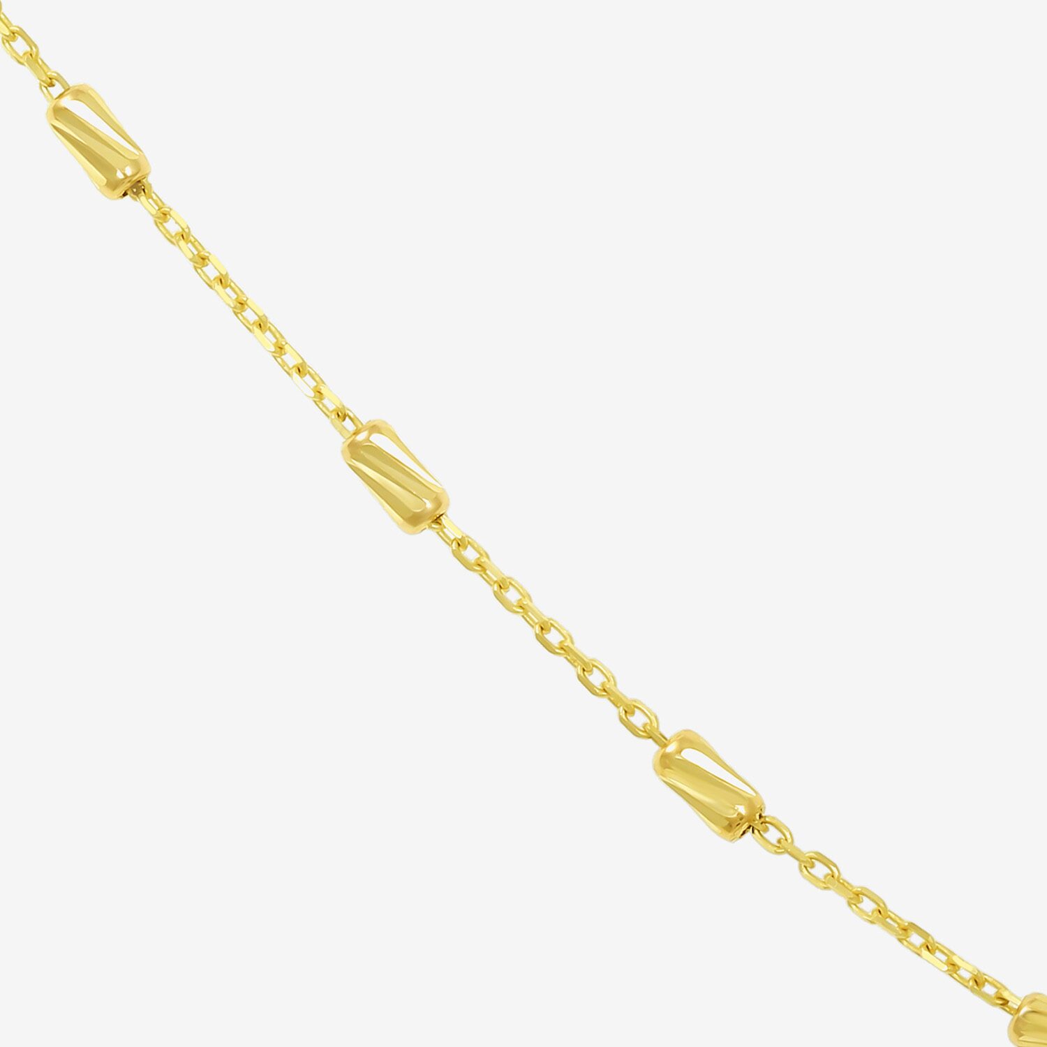 Gold Addiction Womens 10K Gold 18 Inch Link Chain Necklace