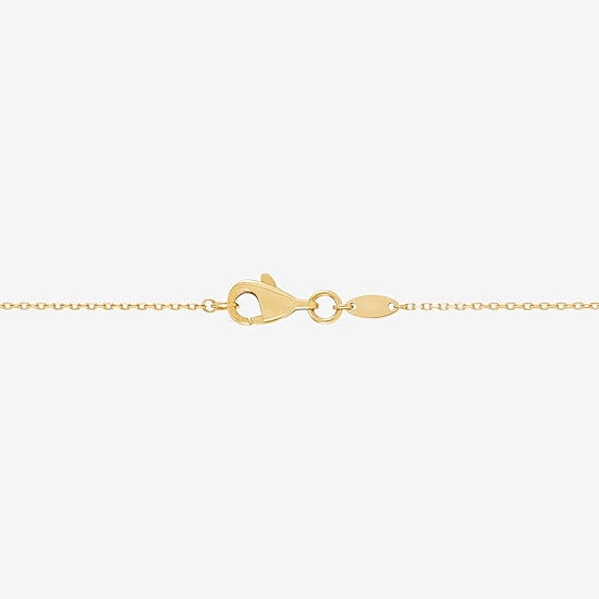 Bonded Brilliance Crucifix Womens 14K Gold Bonded With Sterling Silver Cross 18 Inch Pendant Necklace