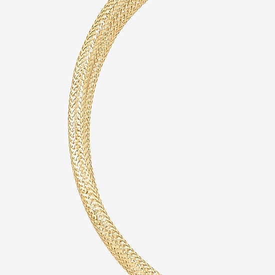 Made in Italy Womens 10K Gold Round Bangle Bracelet