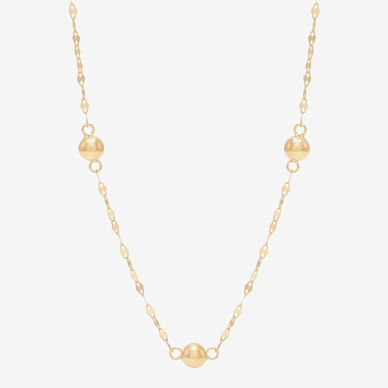 Made in Italy Womens 14K Gold 18 Inch Chain Necklace