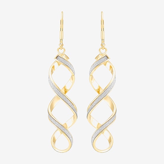 Made in Italy Womens 14K Gold Drop Earrings