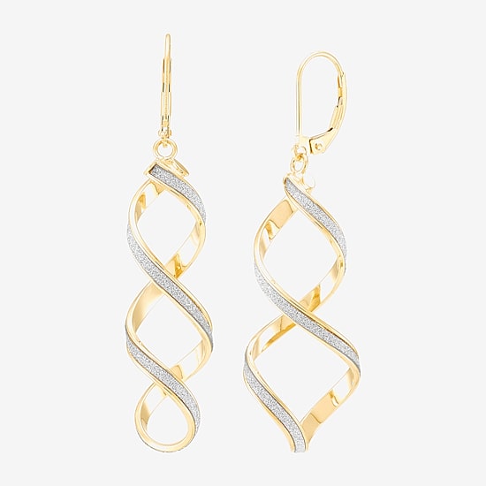 Made in Italy Womens 14K Gold Drop Earrings