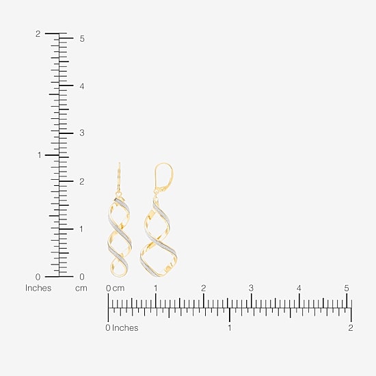 Made in Italy Womens 14K Gold Drop Earrings