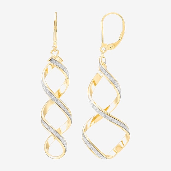 Made in Italy Womens 14K Gold Drop Earrings