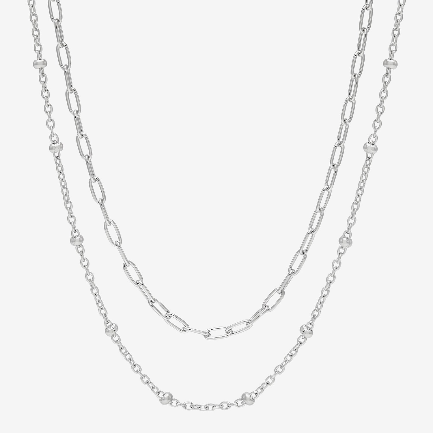 Womens Sterling Silver 2-pc. Necklace Set