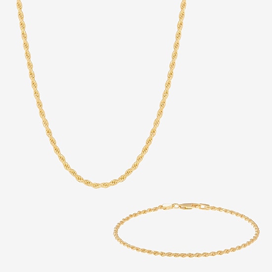 Made in Italy Womens 14K Gold Over Silver 2 Pair Jewelry Set