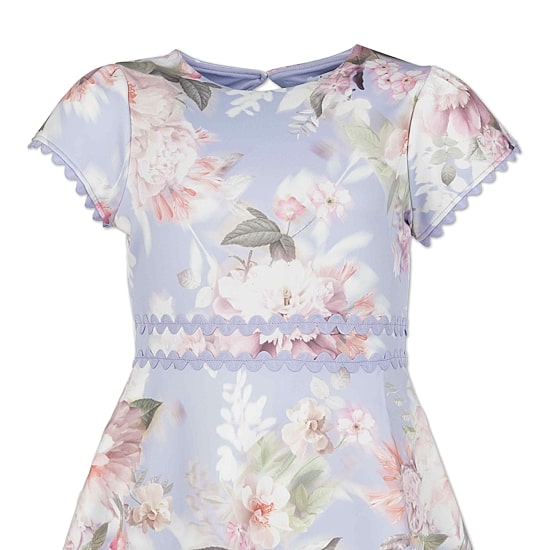 Speechless Big Kid Girls Short Sleeve Floral Skater Dress