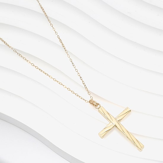 Cross Mens 10K Gold Cross Pendant