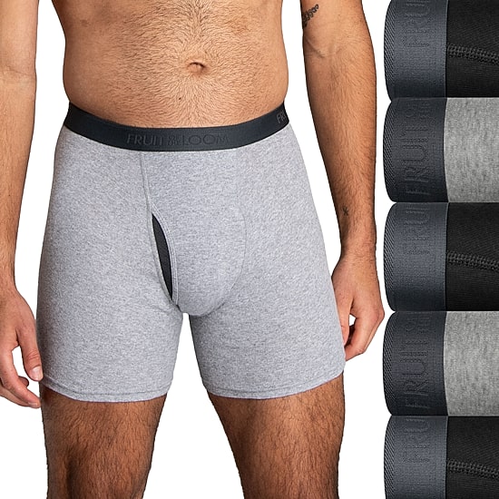 Fruit of the Loom Premium Cool Zone Fly Mens 5 Pack Boxer Briefs Jcb5blc