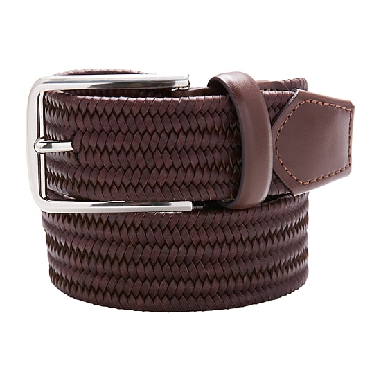 J. Ferrar Reversible Twill Embossed Mens Belt