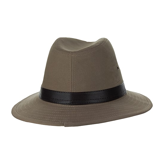 Biltmore Faux Leather Trim Cotton Canvas Safari Mens Safari Hat