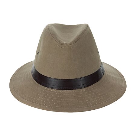 Biltmore Faux Leather Trim Cotton Canvas Safari Mens Safari Hat