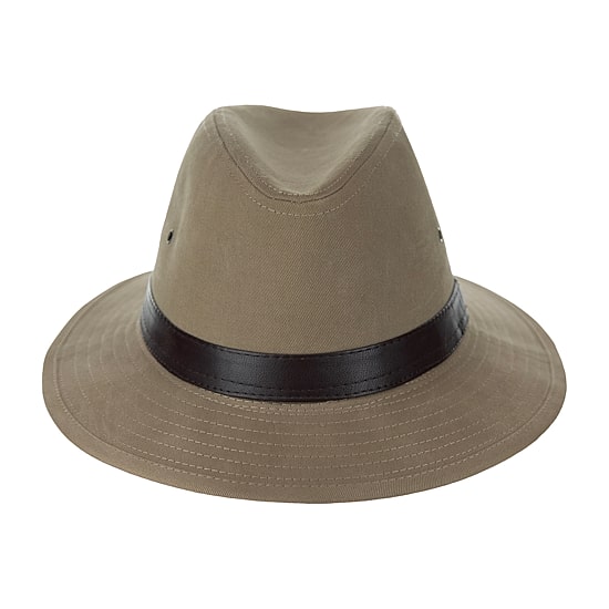 Biltmore Faux Leather Trim Cotton Canvas Safari Mens Safari Hat