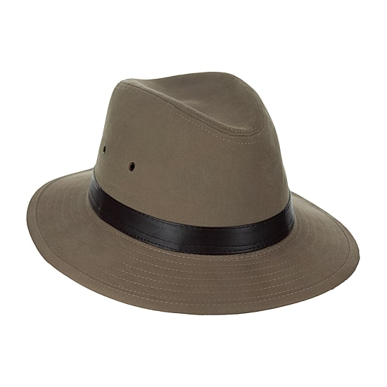 Biltmore Faux Leather Trim Cotton Canvas Safari Mens Safari Hat