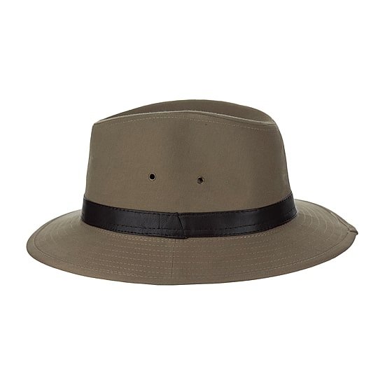 Biltmore Faux Leather Trim Cotton Canvas Safari Mens Safari Hat