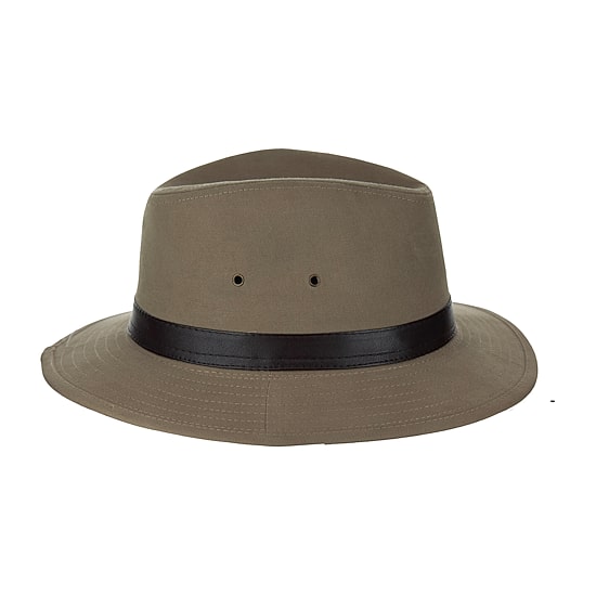 Biltmore Faux Leather Trim Cotton Canvas Safari Mens Safari Hat