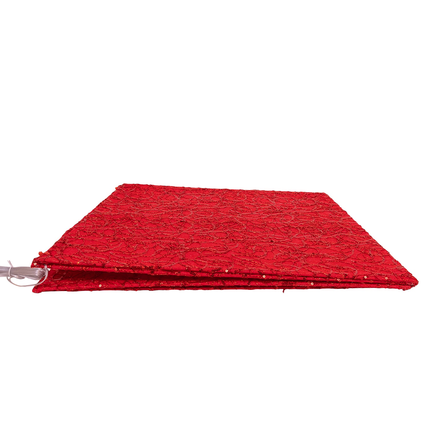 Kurt Adler 19" 70-Light Warm White Led Red Square Indoor Tree Skirt