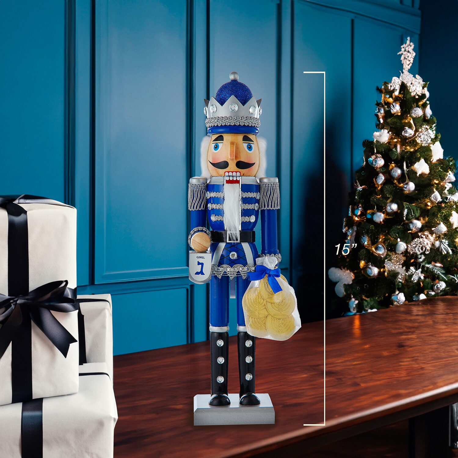 Kurt Adler 15" Hanukkah Christmas Nutcracker