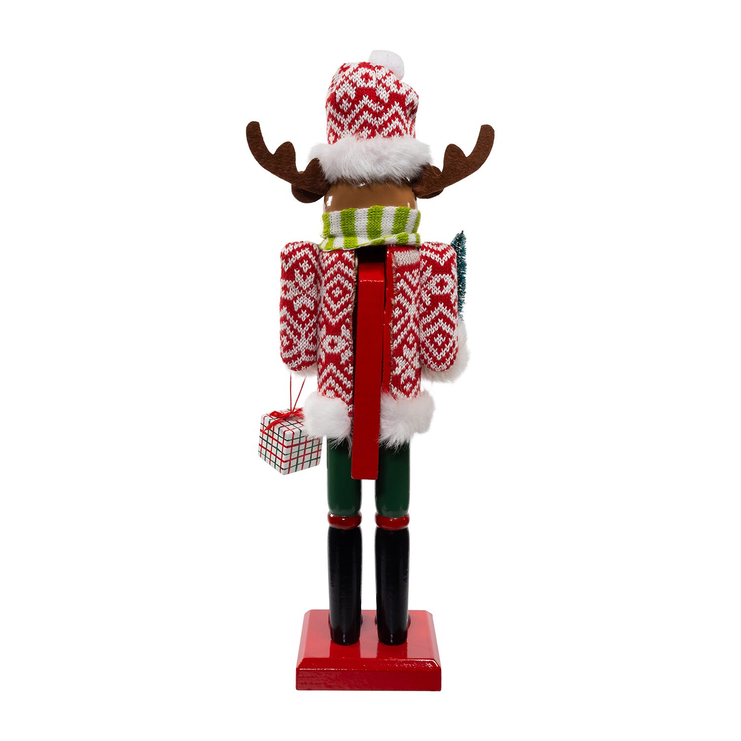 Kurt Adler 15" Wooden Reindeer Christmas Nutcracker