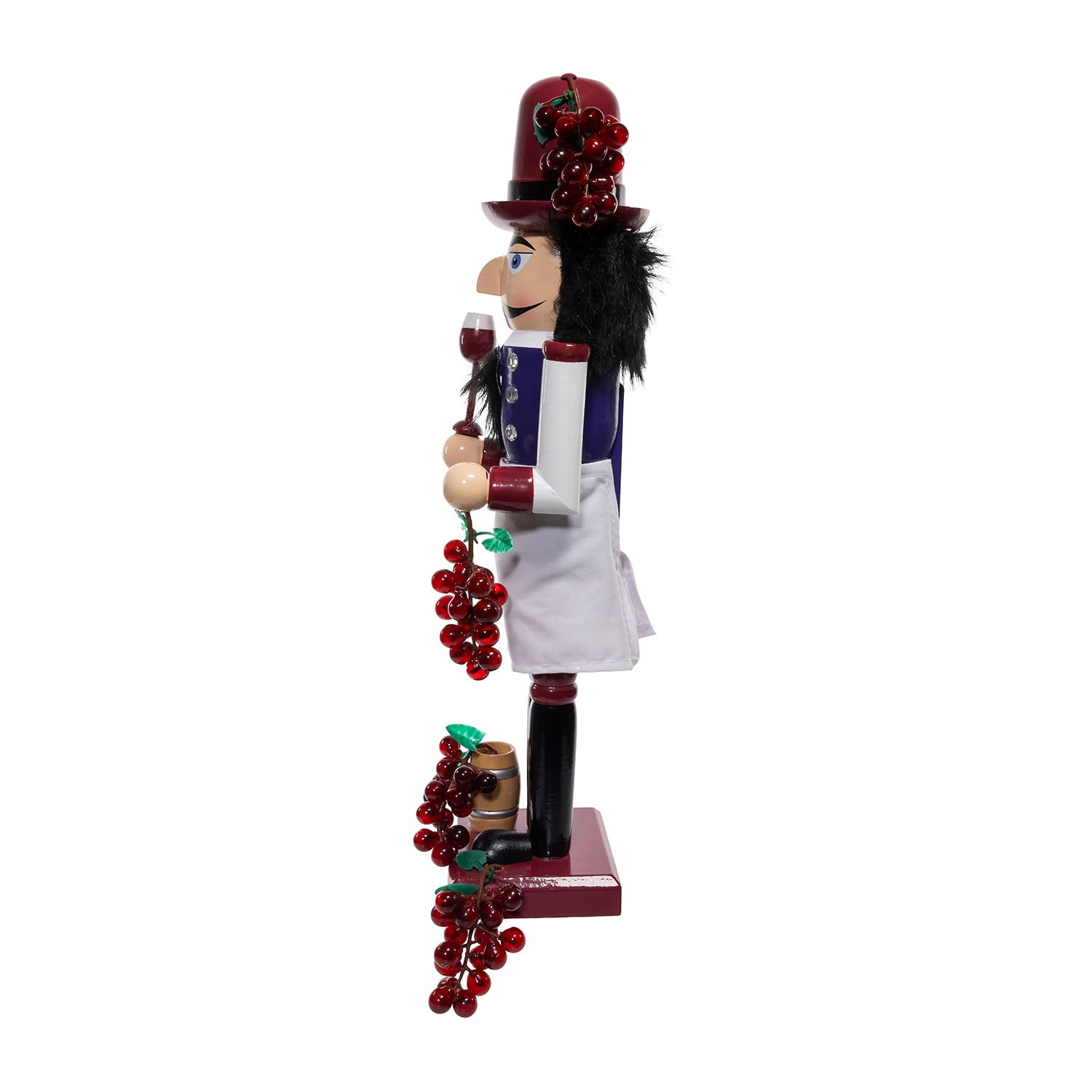 Kurt Adler 15" Wooden Wine Christmas Nutcracker