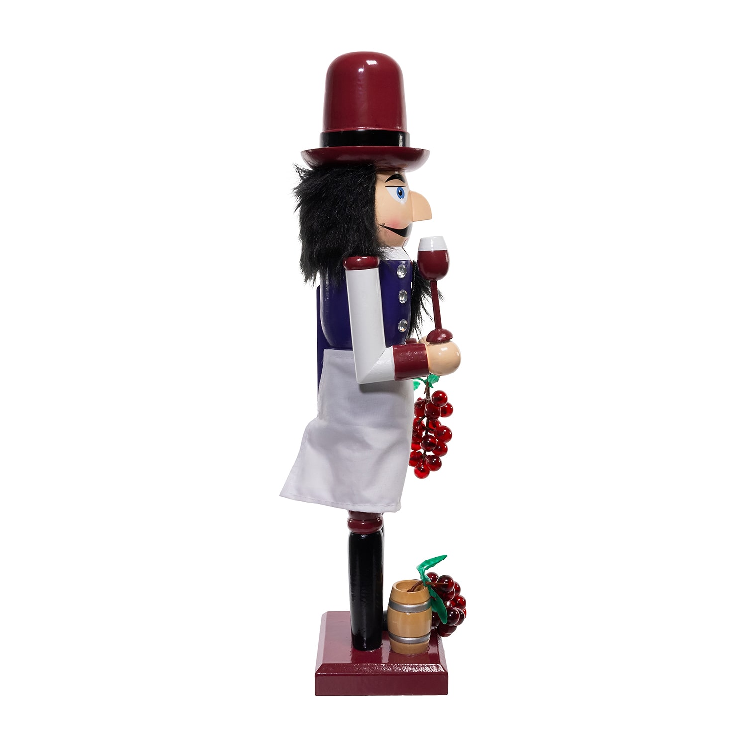 Kurt Adler 15" Wooden Wine Christmas Nutcracker