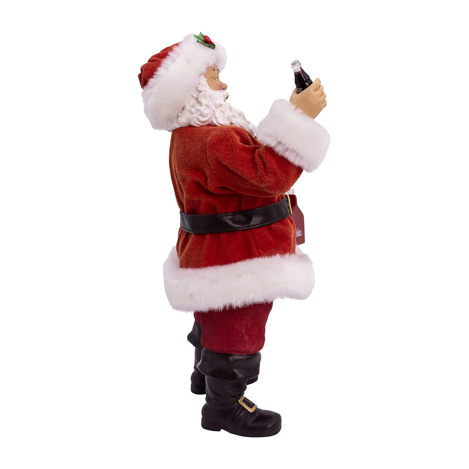 Kurt Adler 10.5" Coca-Cola Santa Holding Two Six Packs Christmas Santa Figurine