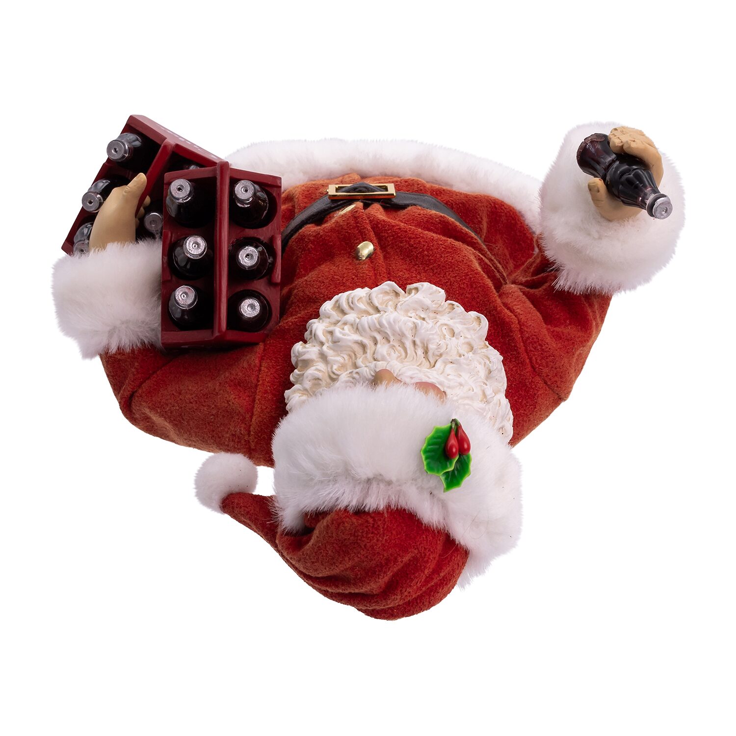 Kurt Adler 10.5" Coca-Cola Santa Holding Two Six Packs Christmas Santa Figurine