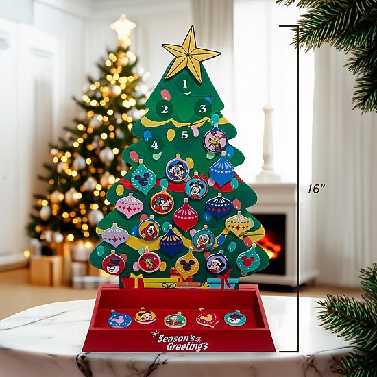 Kurt Adler 16"  Advent Tree With Magnetic Ornaments Mickey and Friends Christmas Advent Calendar