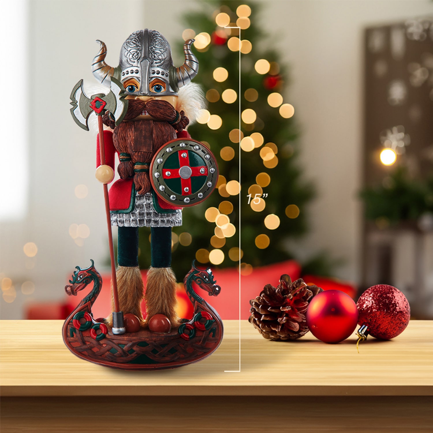 Kurt Adler 15" Hollywood Viking Christmas Nutcracker